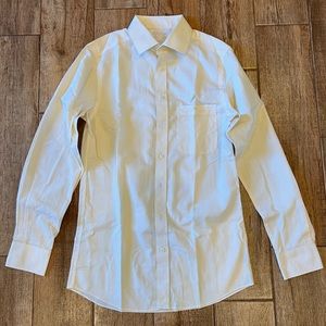 Roundtree and Yorke men’s small yellow and white dress shirt